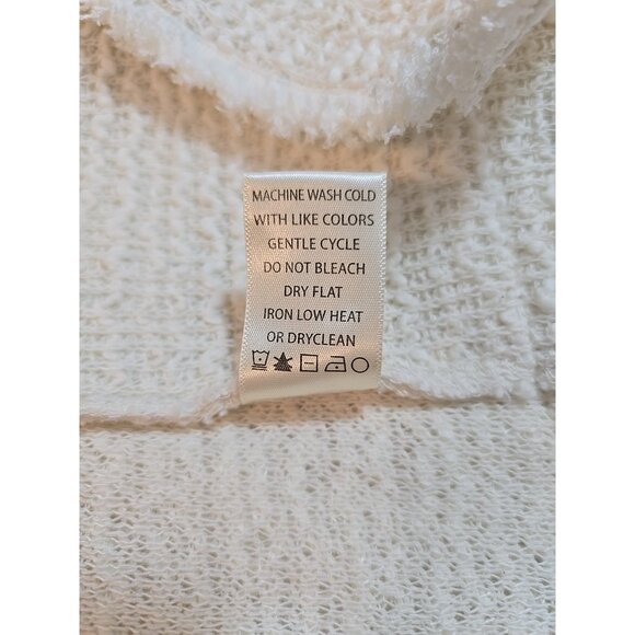 Max Studio London Frayed Trim Longline Cozy Cardigan Ivory Pockets Size 2X New - Picture 7 of 16